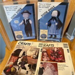 Amish Doll Costume and Farm Animal Pattern Sets